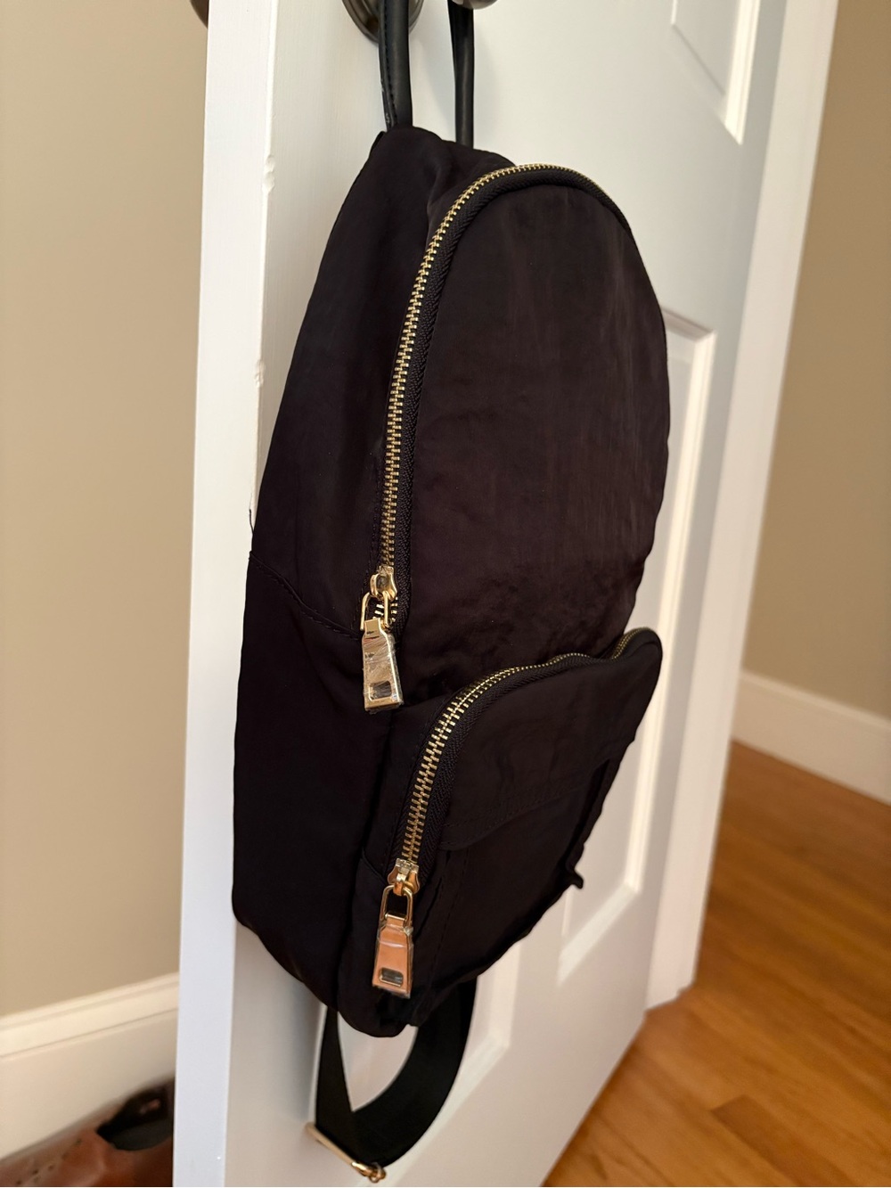 Women’s Urban Expressions Black Backpack with Gold Hardware